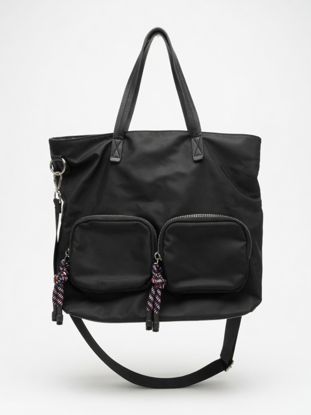 Like Dreams Black Tote Bag with Removable Strap